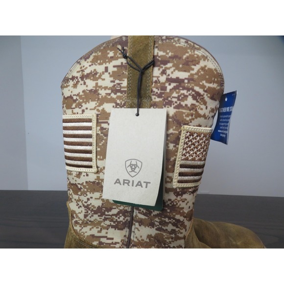 Ariat Sport Patriot Boots Mens Size 12 EE Wide Suede Camo American Flag 10019959 - Picture 2 of 11
